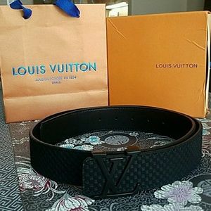 Louis Vuitton Swade Checkered Belt